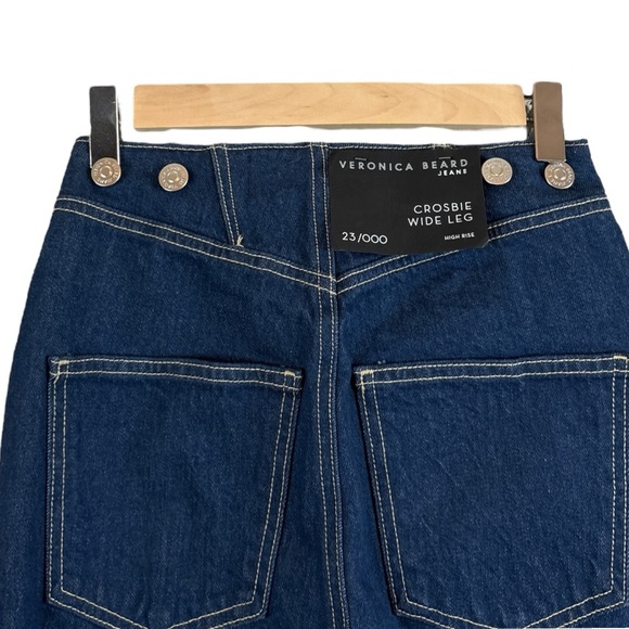 New Veronica Beard $348 Crosbie Wide Leg High Rise Comfort Stretch Jeans Size 23 - Picture 6 of 10